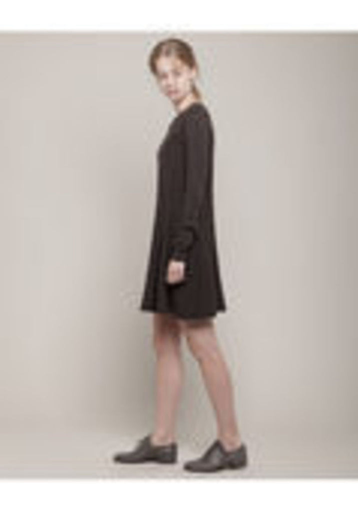 Smocked Knit Sweater Dress