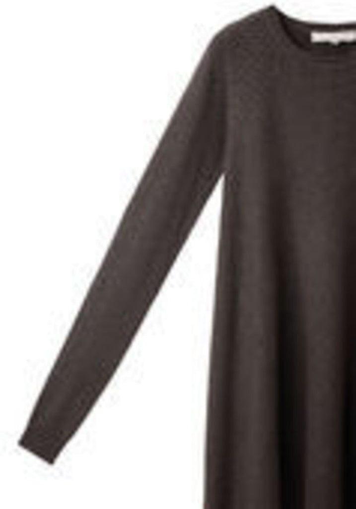 Smocked Knit Sweater Dress