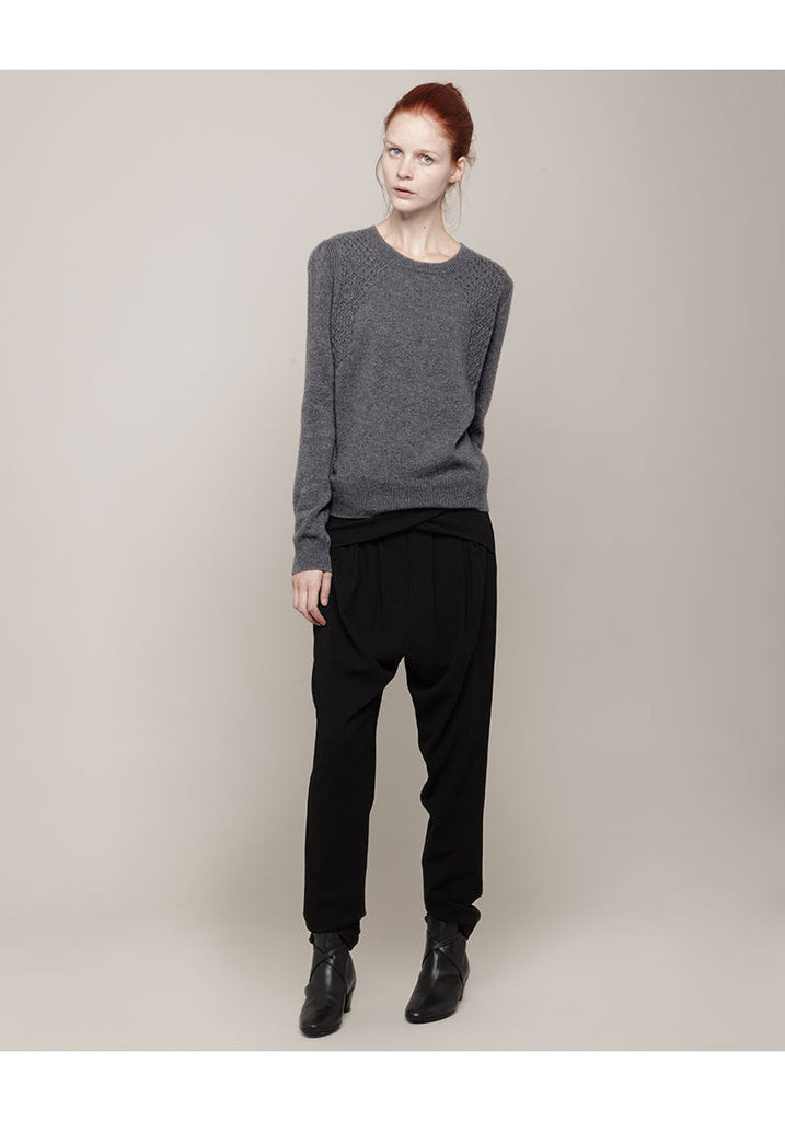 Smocked Knit Sweater