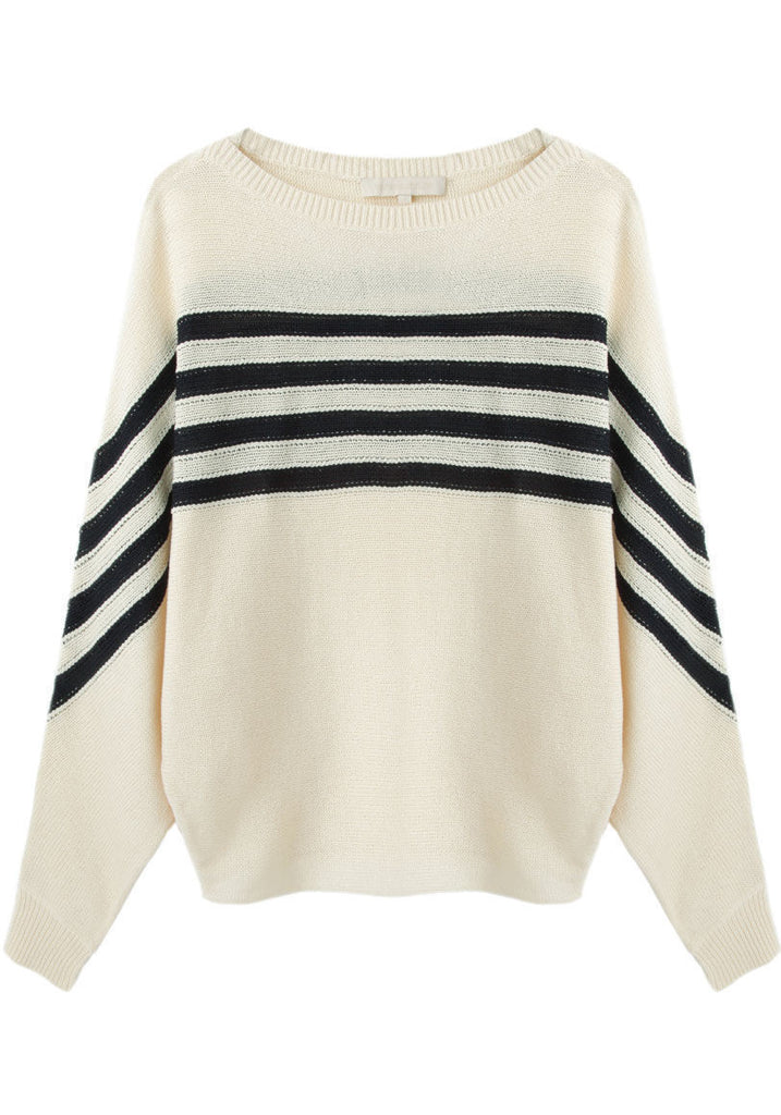 Striped Dolman Pullover