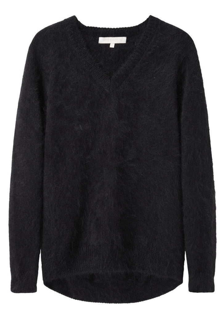 V-Neck Angora Pullover