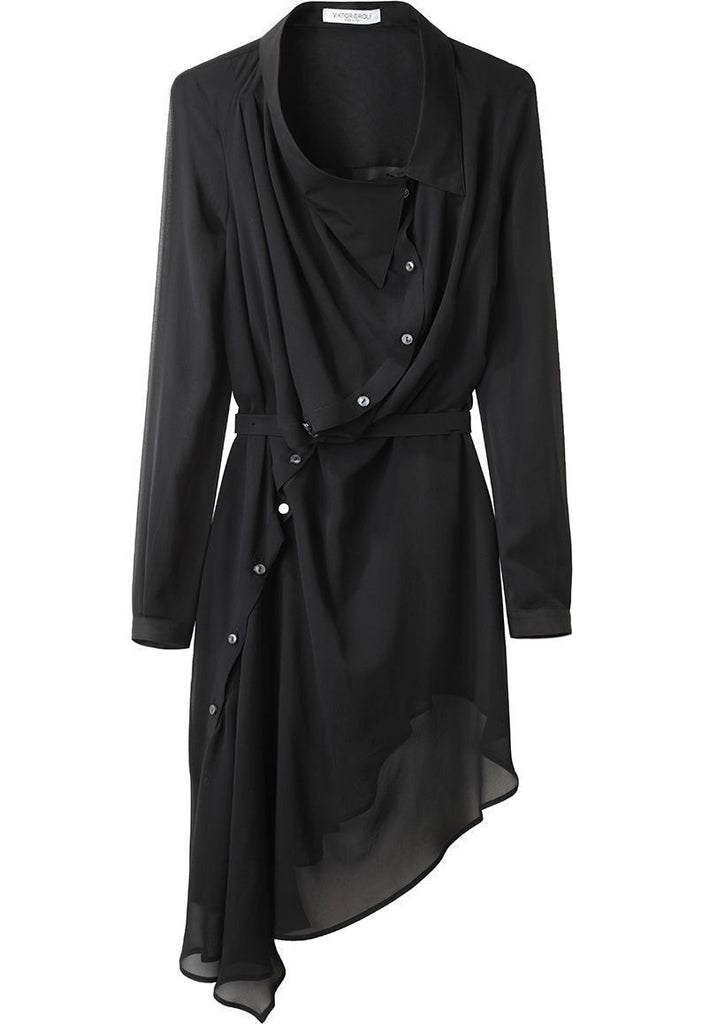 Asymmetric Georgette Dress