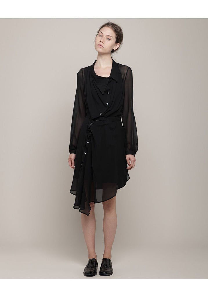 Asymmetric Georgette Dress