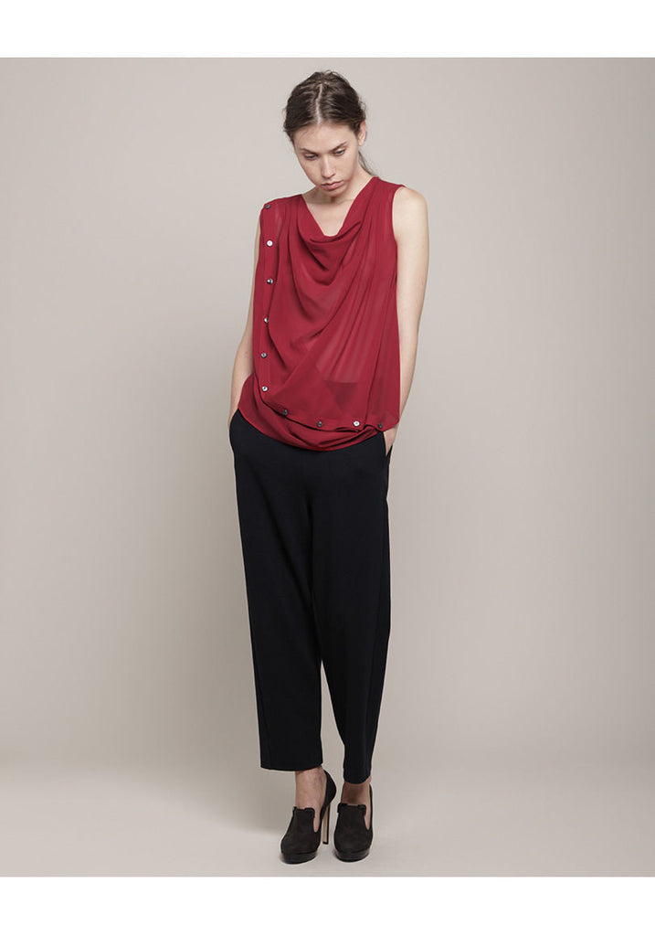 Draped Georgette Blouse