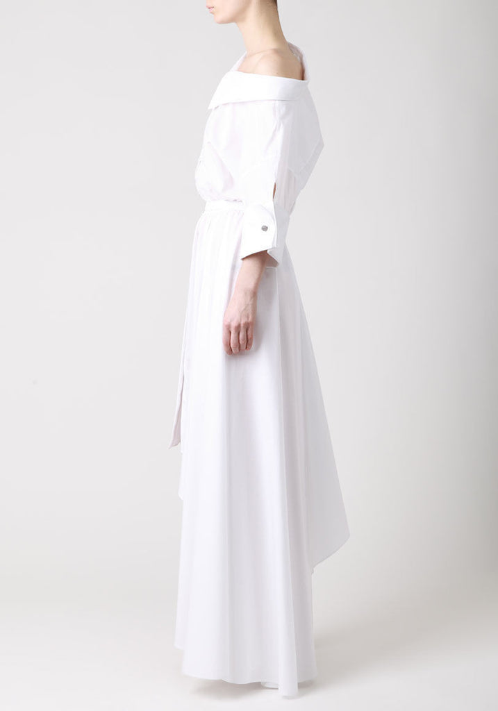 Popeline Asymmetrical Dress