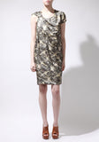 Printed Silk Dress w/ Belt