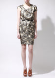 Printed Silk Dress w/ Belt
