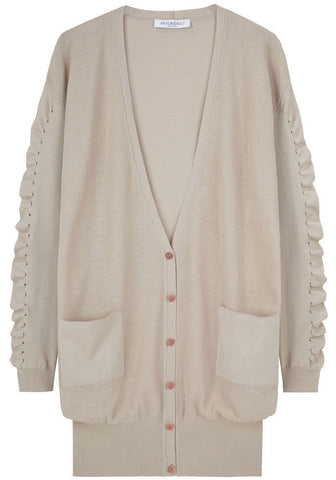 Ruffle Sleeve Cardigan