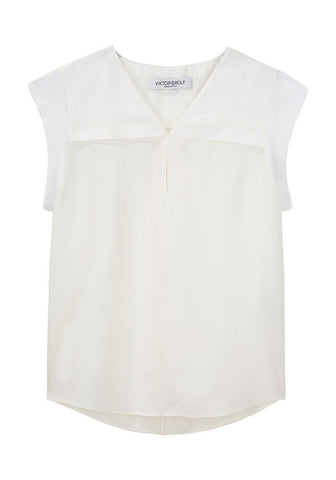 Sleeveless Popeline Top