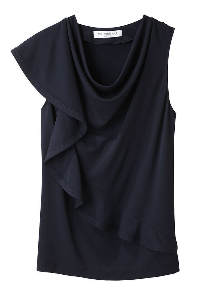 Sleeveless Ruffle Blouse