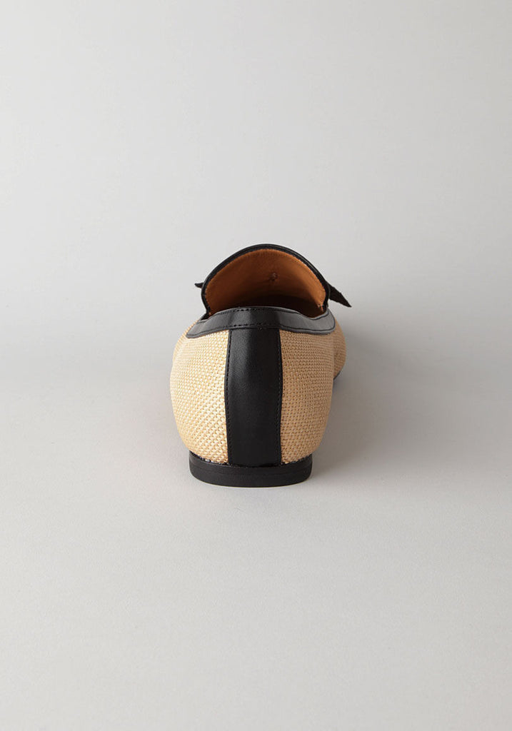 Slip-On Raffia Flat