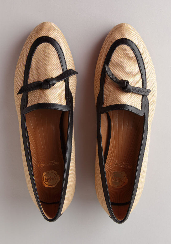 Slip-On Raffia Flat