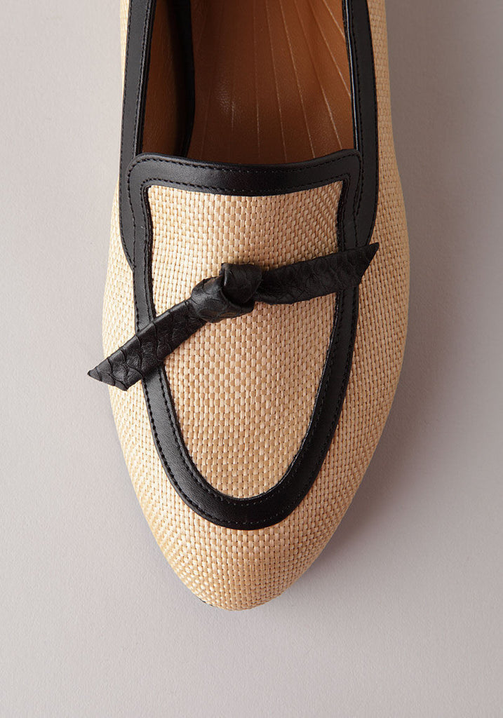 Slip-On Raffia Flat