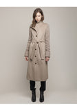 Wool Coat w/ Knit Sleeves