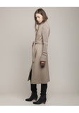 Wool Coat w/ Knit Sleeves