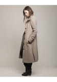 Wool Coat w/ Knit Sleeves