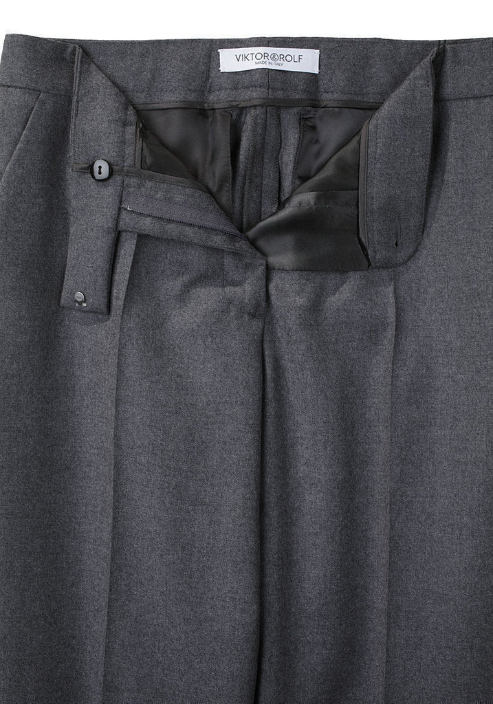 Wool Trouser w/ Rib Cuffs