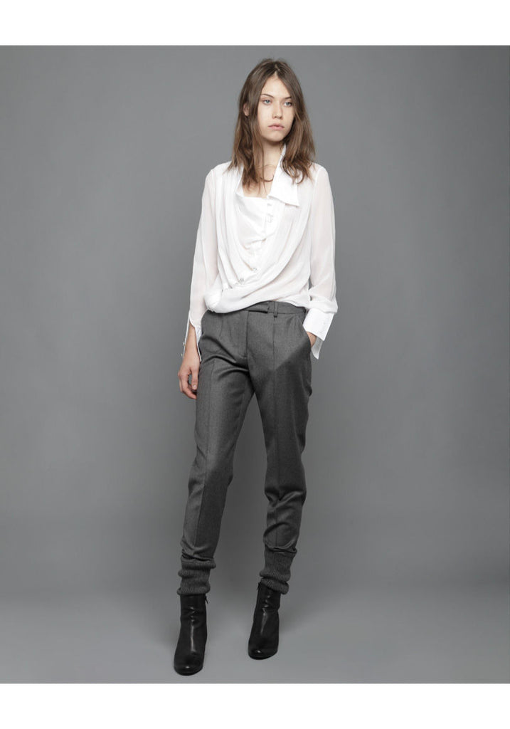 Wool Trouser w/ Rib Cuffs
