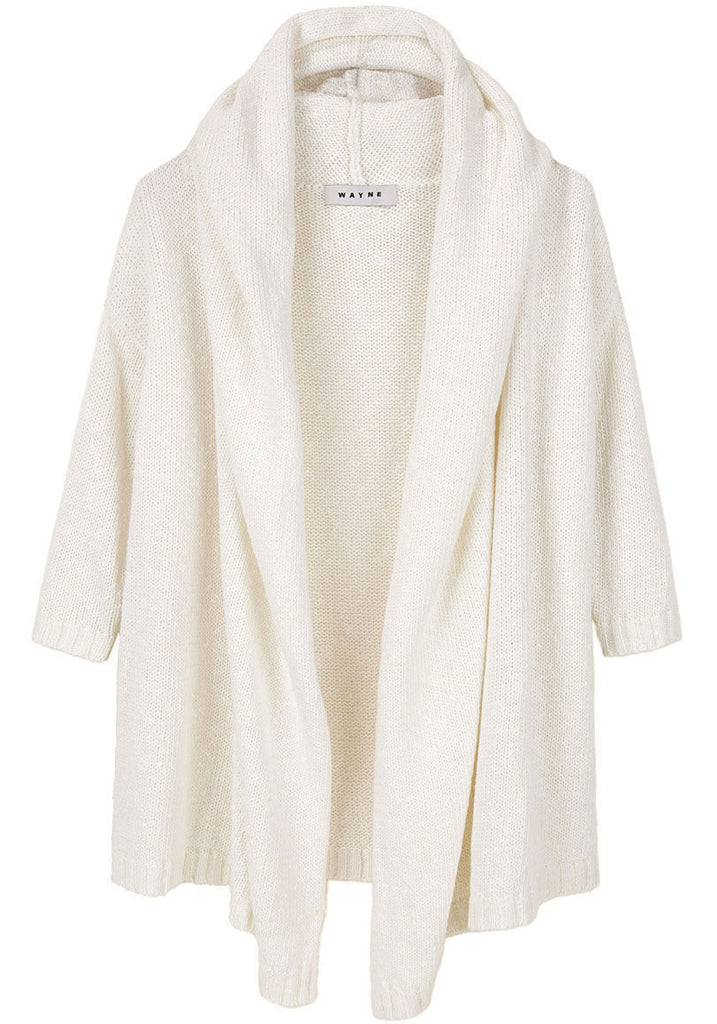 Hooded Crop Sleeve Cardigan