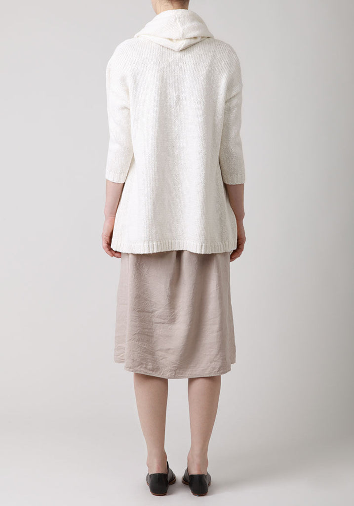 Hooded Crop Sleeve Cardigan