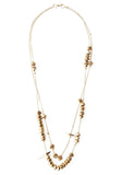 Knotted Gold Stones Necklace