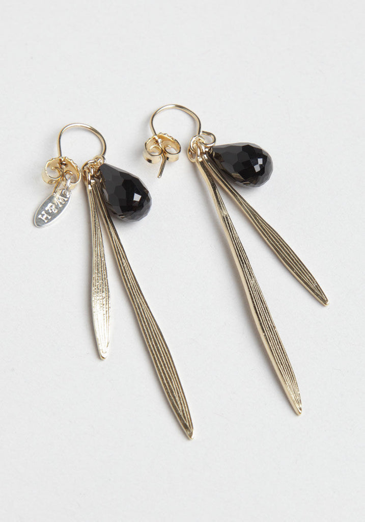 Dangle Vermeil Onyx Earrings