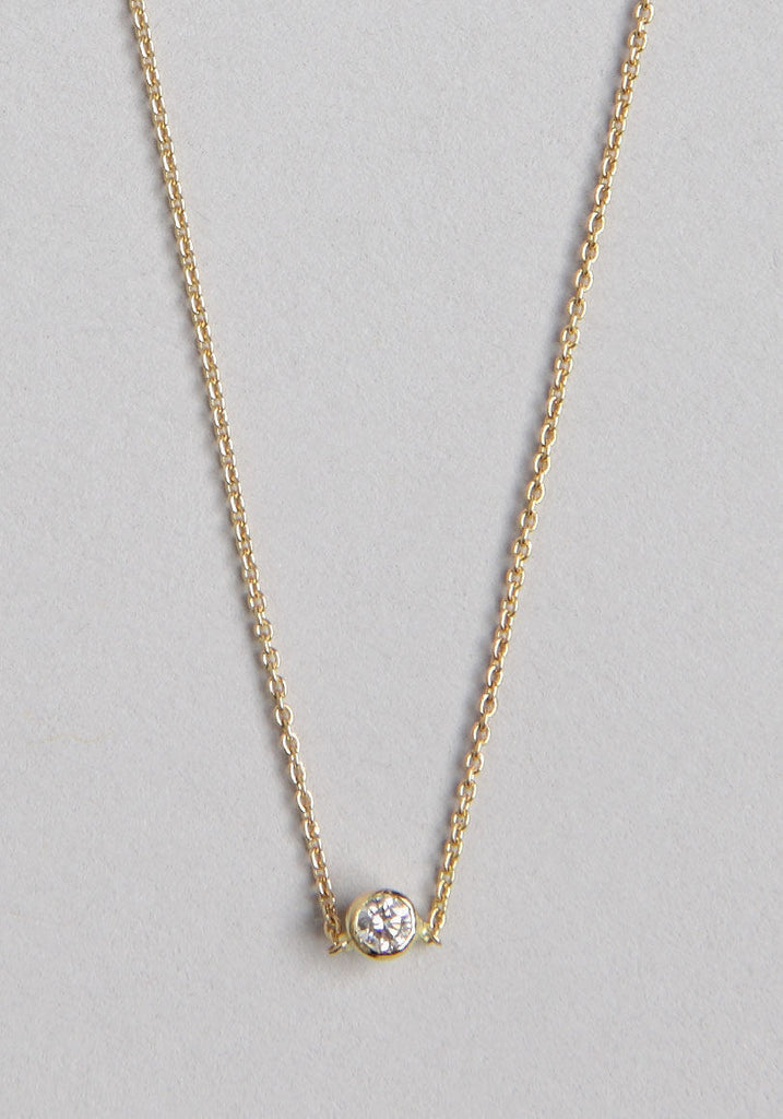 Single Diamond Necklace
