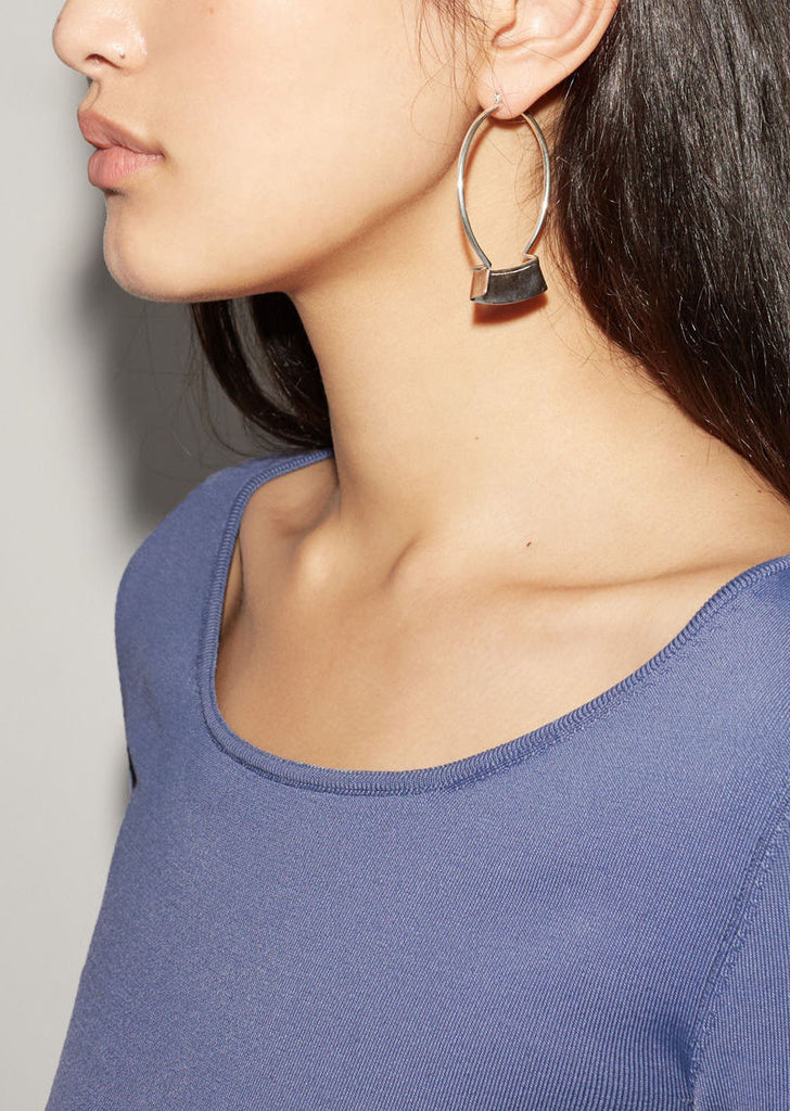 Ridge Hoop Earring