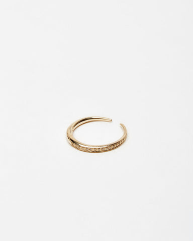 Pave Infinite Tusk Ring