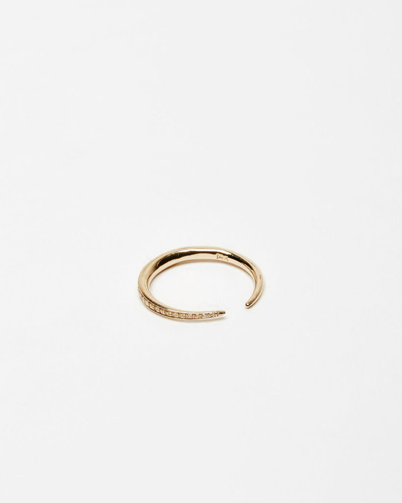 Pave Infinite Tusk Ring