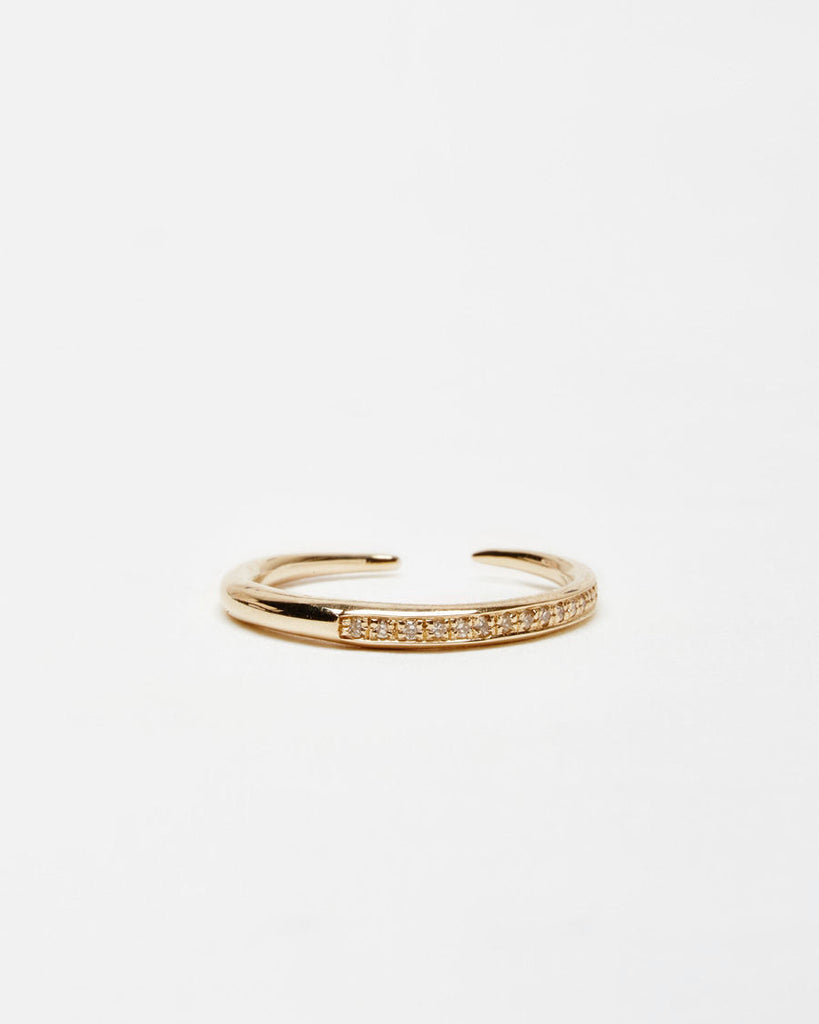 Pave Infinite Tusk Ring