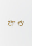 Twisted Double Ball Hoop Earrings