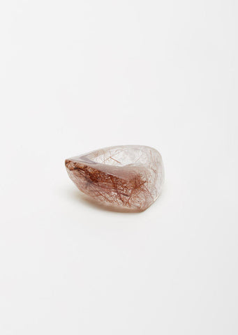 Rutilated Quartz Rock Ring