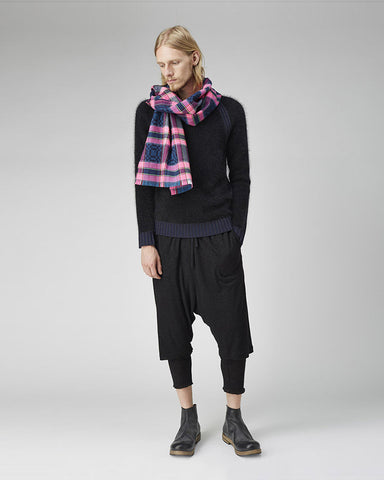 Fluorescent Check Scarf