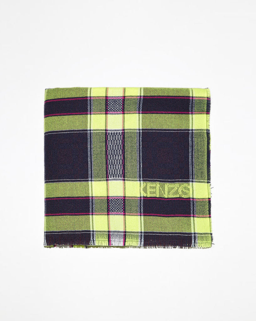 Fluorescent Check Scarf