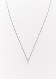 3 Diamonds Thread Baguette Necklace