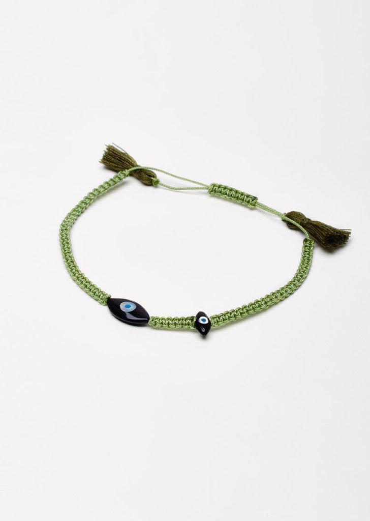 Green Eye Cord Bracelet