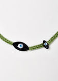 Green Eye Cord Bracelet