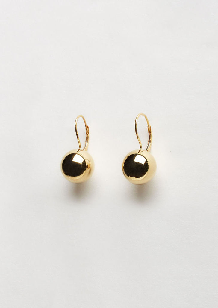 Gold Sphere Drop Earrings