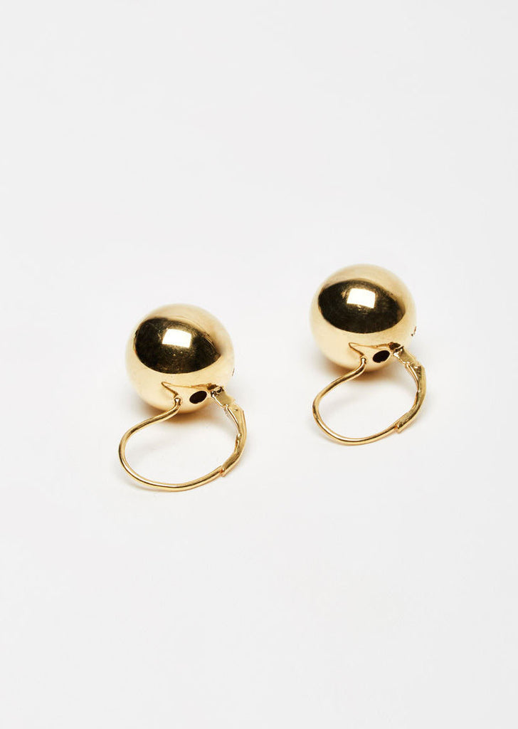 Gold Sphere Drop Earrings