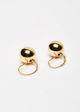 Gold Sphere Drop Earrings