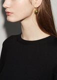 Gold Sphere Drop Earrings