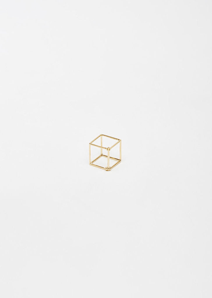 Small 3D Square Earring