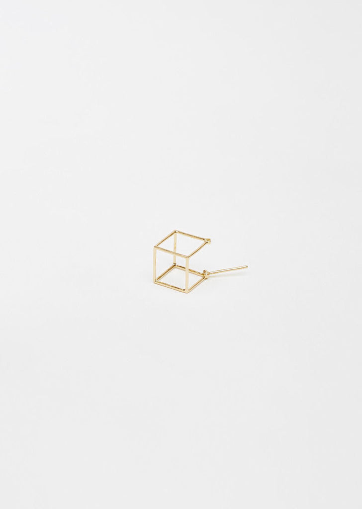 Small 3D Square Earring