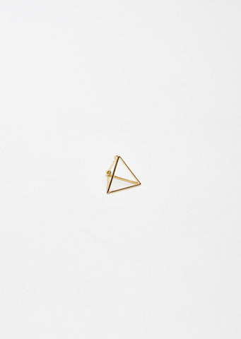 Small 3D Triangle Earring