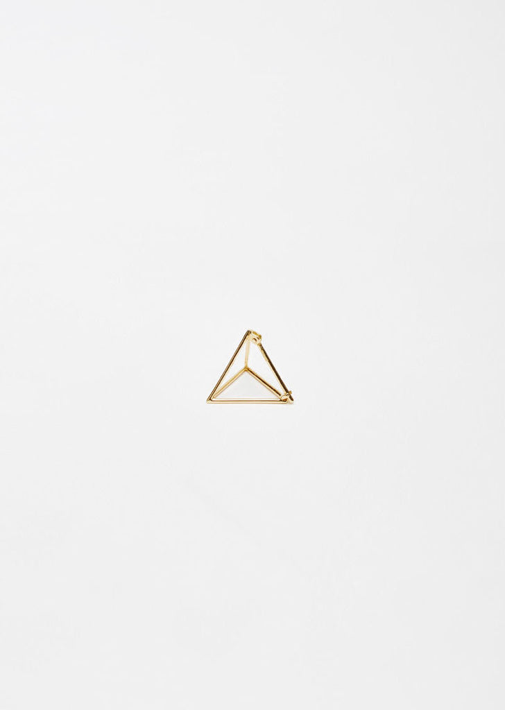 Small 3D Triangle Earring