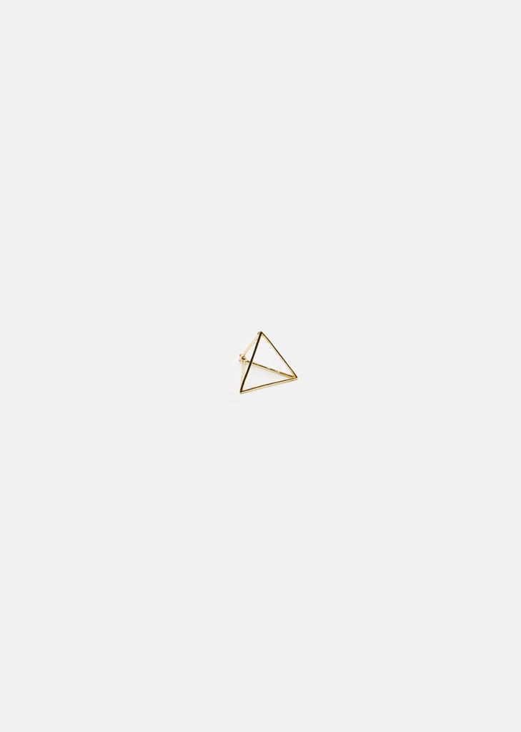 Medium 3D Triangle Earring