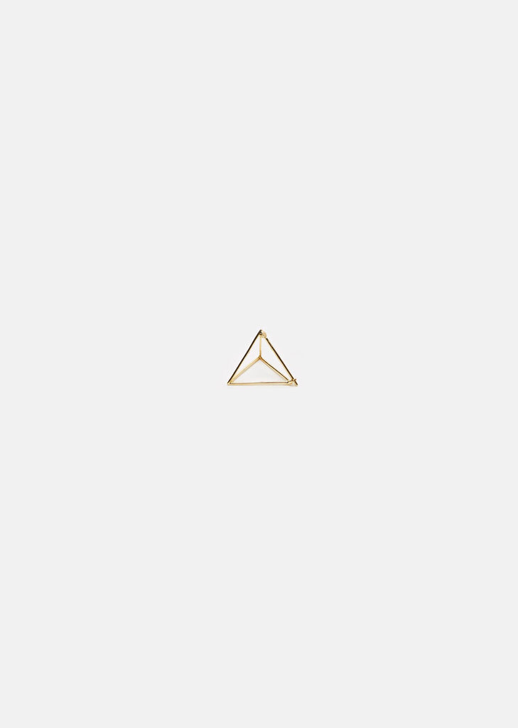 Medium 3D Triangle Earring
