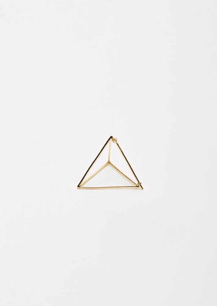 Large 3D Triangle Earring