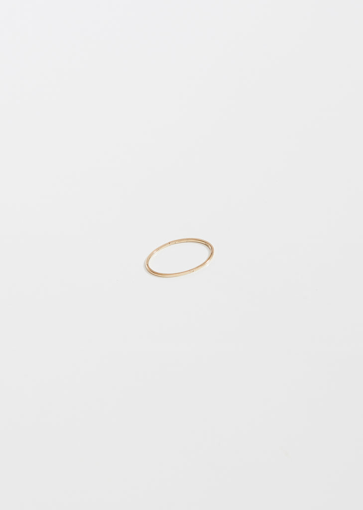 18K Oval Form Earring 01 — 20mm